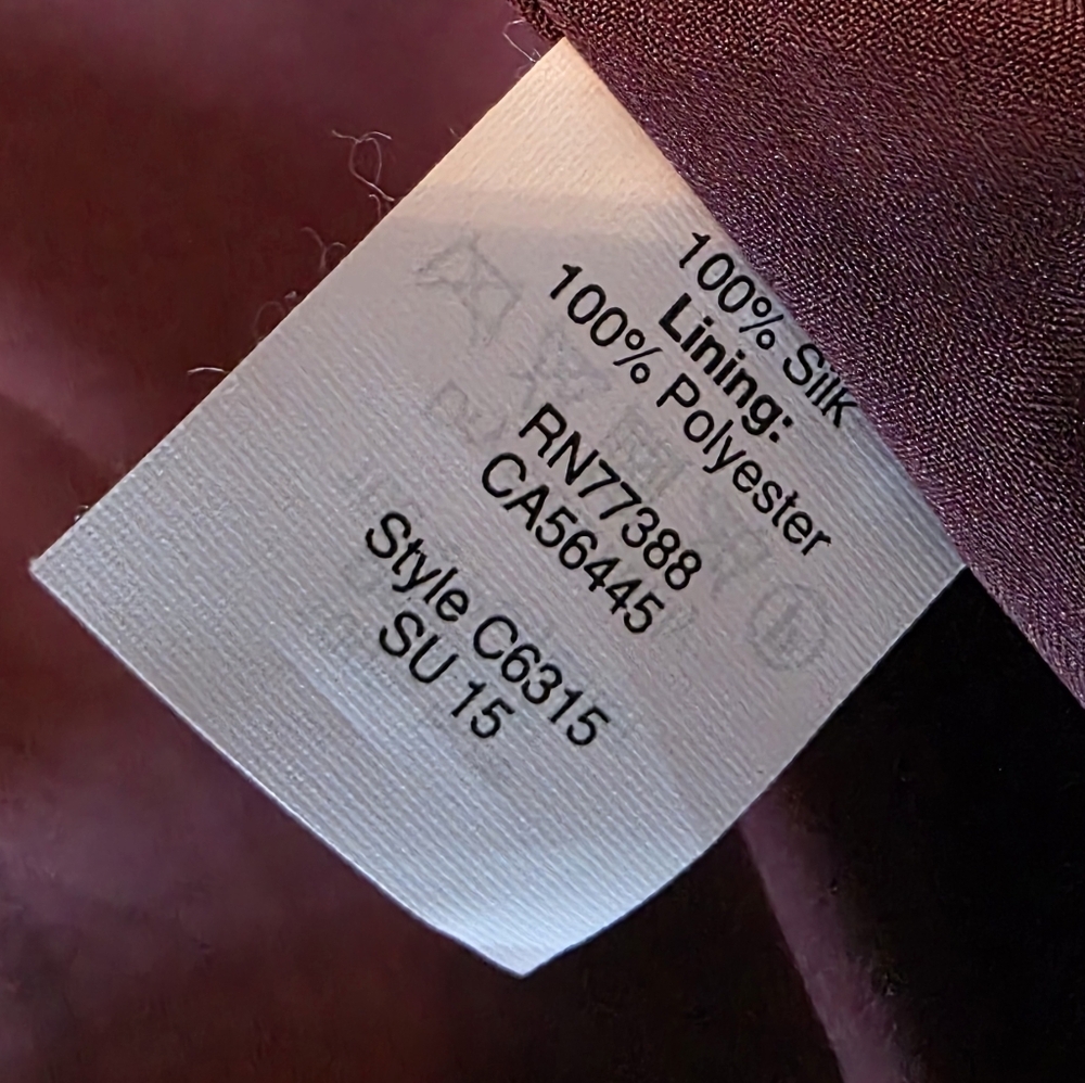Madewell Burgundy Dream Drift Silk Palm Tree Dress Size 0 - Picture 10 of 13